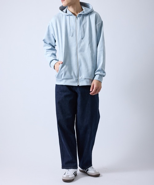  j.n.r.d（ジェー・エヌ・アール・ディー）の「スエードタッチフルZIPパーカー（パーカー・メンズ・サックスブルー/チャコールグレー/ホワイト系その他6・LL/M/L）」の18枚目の写真