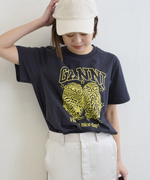 GANNI/ ガニー Basic Jersey Owls Relaxed T-shirt