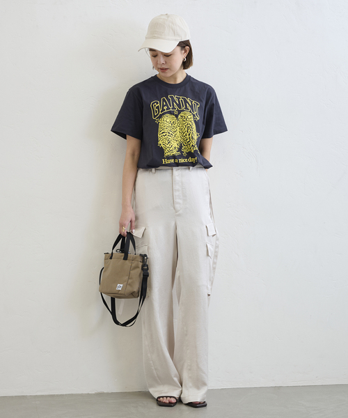 GANNI(ガニー)の「GANNI/ ガニー Basic Jersey Owls Relaxed T-shirt(Tシャツ/カットソー・レディース・ブラック系その他・FREE)」の3枚目の写真