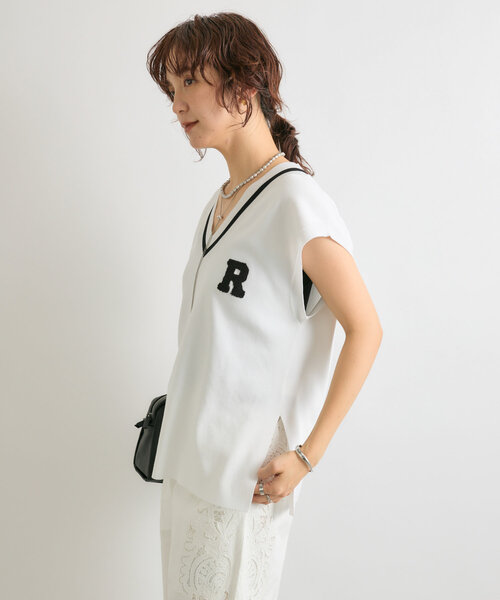 RIVE DROITE(リヴドロワ)の「レタードベスト(ニット/セーター・レディース・ホワイト/ブラック・FREE)」の18枚目の写真