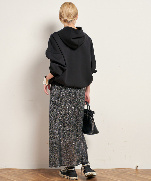 AP STUDIO ブリリアントスカート 黒 スパンコール ペチコート付 36 追加ブリリアントスカート（ロング・マキシ丈スカート）｜AP STUDIO