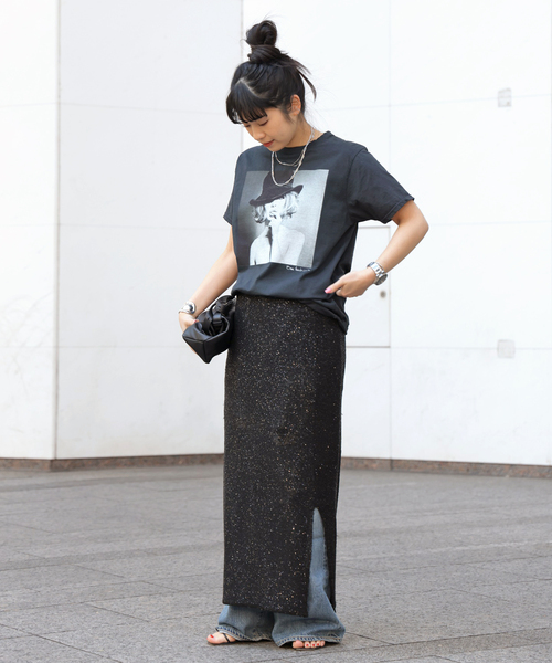 新品／AP STUDIO　Glitter Long スカート　マキシスカート 追加ブリリアントスカート（スカート）｜AP STUDIO（エーピー