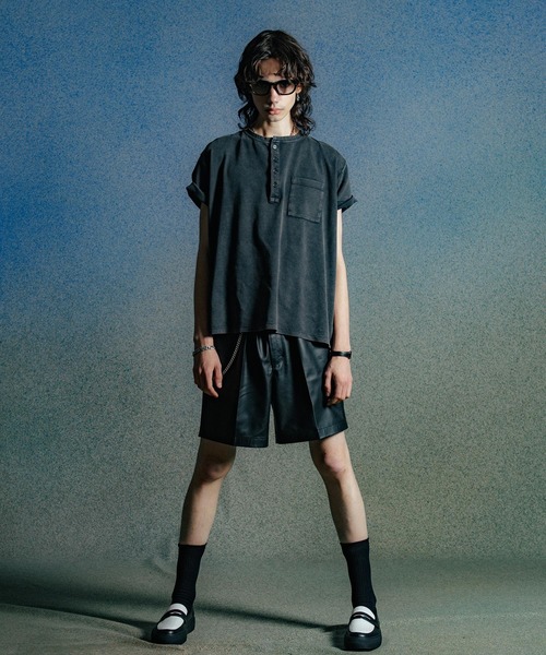 CRIMIE（クライミー）の「SPANISH LAMB LEATHER SHORT TROUSERS（その他パンツ・メンズ・ブラック・M/L/XL/XXL/S）」の11枚目の写真