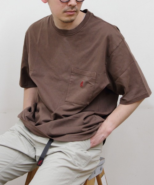tシャツ Gramicci/グラミチ　ピグメントワンポイントTEE　ONE POINT TEE PIGMENT DYED　G304-OGJ-PG レデ セール】Gramicci/グラミチ ピグメントワンポイントTEE ONE