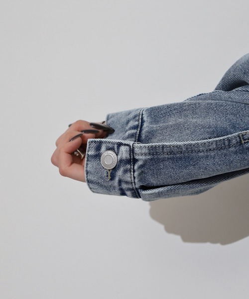 atONE(アットワン)の「ビッグGジャン(デニムジャケット・レディース・ブラック/ブルー・F)」の14枚目の写真