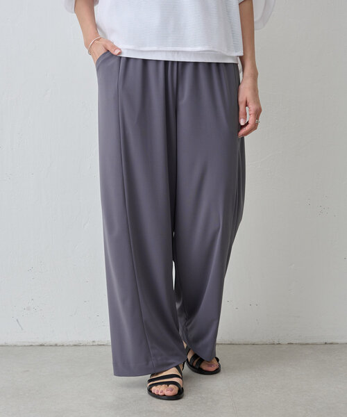 BEARDSLEY（ビアズリー）の「ウエストギャザーワイドパンツ（その他パンツ・レディース・チャコールグレー/ブラック・1/0）」の18枚目の写真