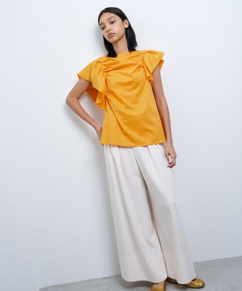 LANVIN en Bleu(ランバンオンブルー)の「ランダムタックドレープカットソー(Tシャツ/カットソー・レディース・イエロー/ネイビー/オフホワイト・38)」の12枚目の写真