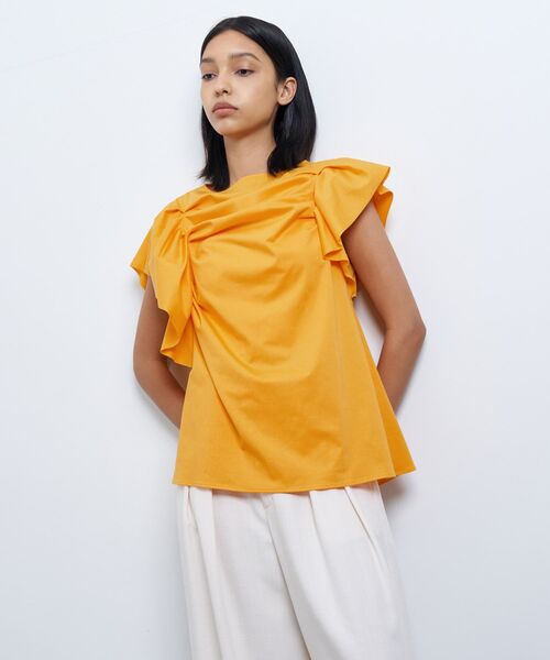 LANVIN en Bleu(ランバンオンブルー)の「ランダムタックドレープカットソー(Tシャツ/カットソー・レディース・イエロー/ネイビー/オフホワイト・38)」の13枚目の写真