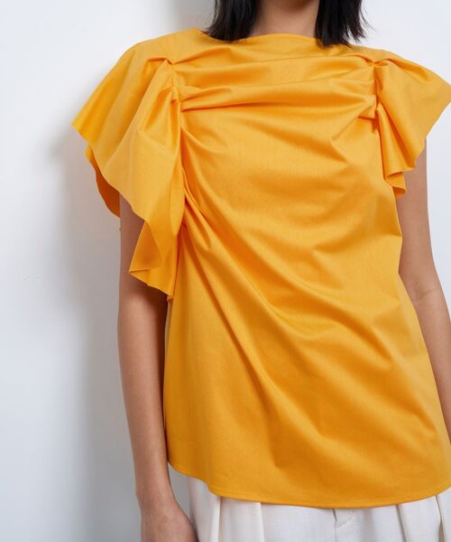 LANVIN en Bleu(ランバンオンブルー)の「ランダムタックドレープカットソー(Tシャツ/カットソー・レディース・イエロー/ネイビー/オフホワイト・38)」の16枚目の写真