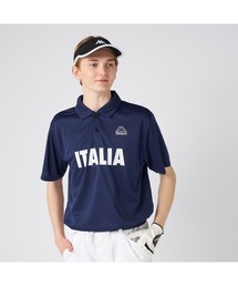 Kappa カッパ ITALIA 半袖 ポロシャツ 紫外線対策 UVカット 吸汗速乾 ハーフボタン ブランド ロゴ Tシャツ