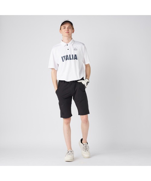 Kappa(カッパ)の「Kappa カッパ ITALIA 半袖 ポロシャツ 紫外線対策 UVカット 吸汗速乾 ハーフボタン ブランド ロゴ Tシャツ(ポロシャツ・メンズ・ブラック×ブラック/ホワイト/ブラック/ネイビー・LL/L/M)」の7枚目の写真