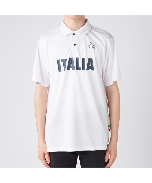 Kappa(カッパ)の「Kappa カッパ ITALIA 半袖 ポロシャツ 紫外線対策 UVカット 吸汗速乾 ハーフボタン ブランド ロゴ Tシャツ(ポロシャツ・メンズ・ブラック×ブラック/ホワイト/ブラック/ネイビー・LL/L/M)」の8枚目の写真