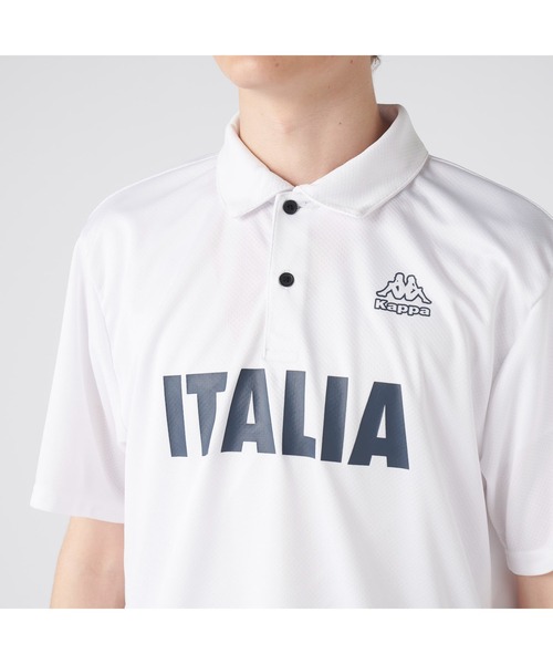 Kappa(カッパ)の「Kappa カッパ ITALIA 半袖 ポロシャツ 紫外線対策 UVカット 吸汗速乾 ハーフボタン ブランド ロゴ Tシャツ(ポロシャツ・メンズ・ブラック×ブラック/ホワイト/ブラック/ネイビー・LL/L/M)」の11枚目の写真