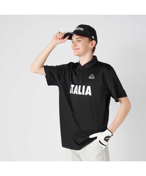 Kappa(カッパ)の「Kappa カッパ ITALIA 半袖 ポロシャツ 紫外線対策 UVカット 吸汗速乾 ハーフボタン ブランド ロゴ Tシャツ(ポロシャツ・メンズ・ブラック×ブラック/ホワイト/ブラック/ネイビー・LL/L/M)」の13枚目の写真