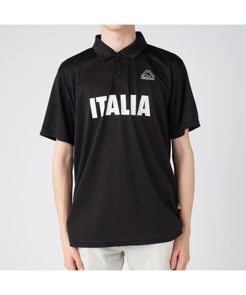 Kappa(カッパ)の「Kappa カッパ ITALIA 半袖 ポロシャツ 紫外線対策 UVカット 吸汗速乾 ハーフボタン ブランド ロゴ Tシャツ(ポロシャツ・メンズ・ブラック×ブラック/ホワイト/ブラック/ネイビー・LL/L/M)」の16枚目の写真