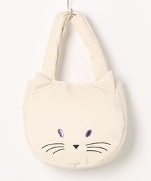 SVEC | Favori / ネコ 中綿 ビジュー｜パフネコトートバッグ(トートバッグ)
