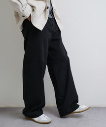 ZIP FIVE -White Line-（ジップファイブホワイトライン）の「【White Line】 COTTON CANVAS ワイド ストレート パンツ（チノパンツ）」