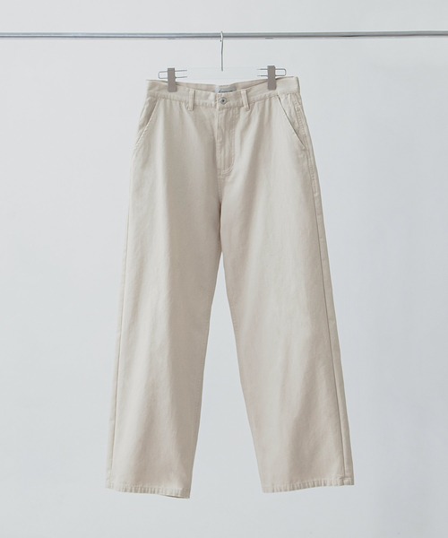 ZIP FIVE -White Line-(ジップファイブホワイトライン)の「【White Line】 COTTON CANVAS ワイド ストレート パンツ(チノパンツ・メンズ・オフホワイト/ブラック/ブラック系・X-LARGE/LARGE/MEDIUM)」の15枚目の写真