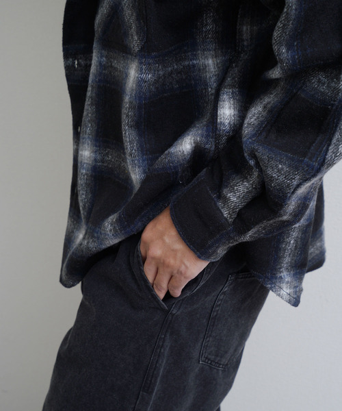 ZIP FIVE -White Line-(ジップファイブホワイトライン)の「【White Line】 COTTON CANVAS ワイド ストレート パンツ(チノパンツ・メンズ・オフホワイト/ブラック/ブラック系・X-LARGE/LARGE/MEDIUM)」の5枚目の写真