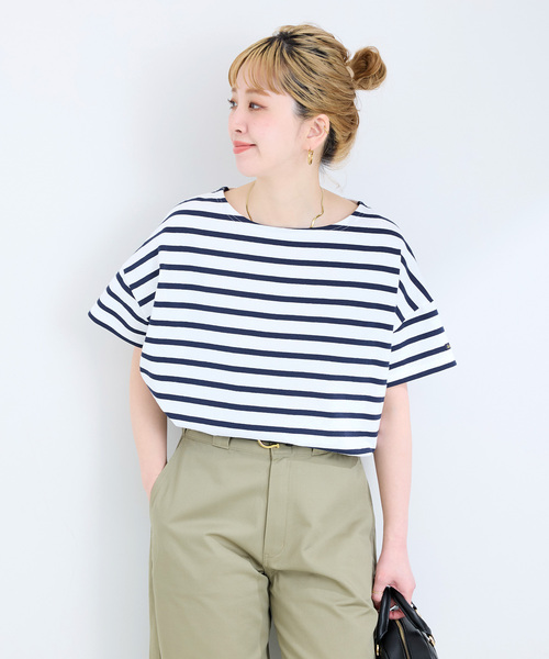 Le Minor（ルミノア）の「LE MINOR/ルミノア ボーダーS/STEE（Tシャツ/カットソー・レディース・ブラック/ブルー/ネイビー/イエロー・FREE）」の15枚目の写真