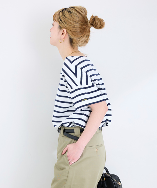 Le Minor（ルミノア）の「LE MINOR/ルミノア ボーダーS/STEE（Tシャツ/カットソー・レディース・ブラック/ブルー/ネイビー/イエロー・FREE）」の17枚目の写真