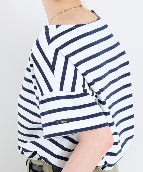 Le Minor（ルミノア）の「LE MINOR/ルミノア ボーダーS/STEE（Tシャツ/カットソー・レディース・ブラック/ブルー/ネイビー/イエロー・FREE）」の19枚目の写真