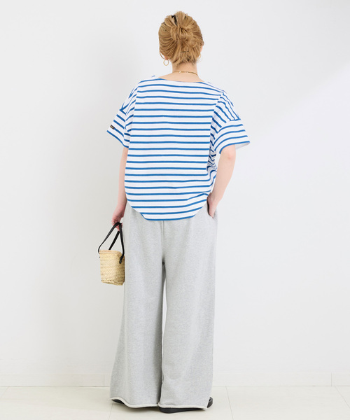 Le Minor（ルミノア）の「LE MINOR/ルミノア ボーダーS/STEE（Tシャツ/カットソー・レディース・ブラック/ブルー/ネイビー/イエロー・FREE）」の22枚目の写真