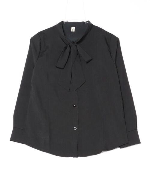 BLANC FICELLE(ブランフィセル)の「リボンシャツ(シャツ/ブラウス・レディース・ホワイト/ブラック・S/M/L/XL)」の7枚目の写真