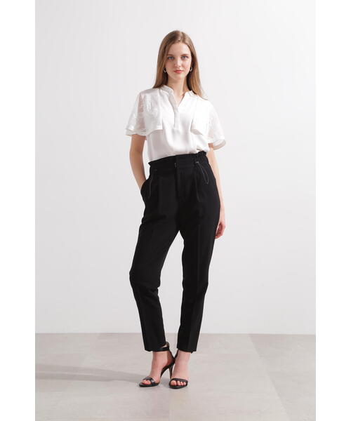 PINKY&DIANNE（ピンキーアンドダイアン）の「◆レースコンビスキッパーブラウス（シャツ/ブラウス・レディース・ブラック/ホワイト・38）」の7枚目の写真