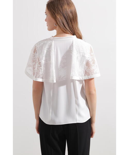 PINKY&DIANNE（ピンキーアンドダイアン）の「◆レースコンビスキッパーブラウス（シャツ/ブラウス・レディース・ブラック/ホワイト・38）」の10枚目の写真