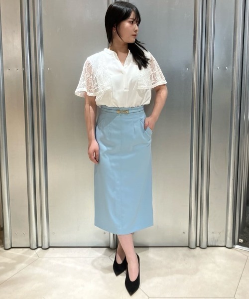 PINKY&DIANNE レースコンビスキッパーブラウス PINKY&DIANNE｜◇レースコンビスキッパーブラウス | Rakuten