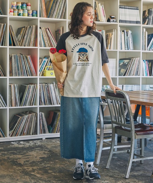 トップス MM GIRLプリント半袖 オーバーサイズTシャツ MONO-MART LADY'S│MONO-MART