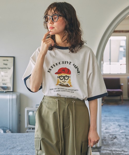 ガールプリントTシャツ 半袖 カジュアル ゆったり クール 楽天市場】Tシャツ 半袖 プリント アメカジ カジュアル トップス