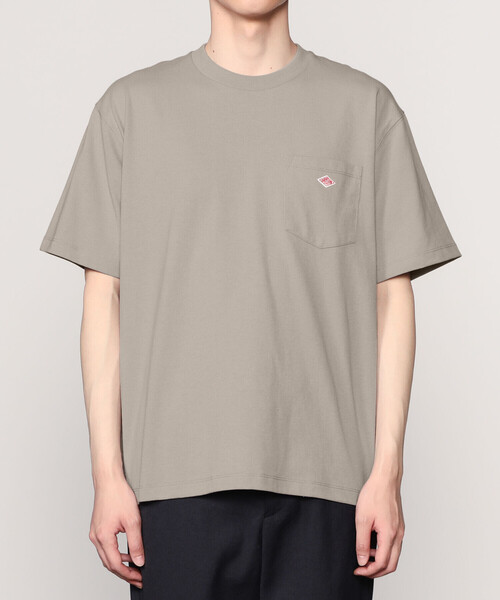 DANTON 半袖シャツ サイズ36 ライトグレー WOMEN'S OXFORD ROUND COLLAR SHORT SLEEVE PULLOVER SHIRT