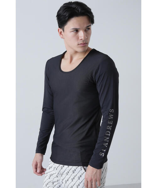 St ANDREWS(セントアンドリュース)の「【St ANDREWS】ツインコットUV×SUNPROFITメッシュ長袖Uネックカットソー (MENS)(Tシャツ/カットソー・メンズ・ホワイト・L/M)」の3枚目の写真