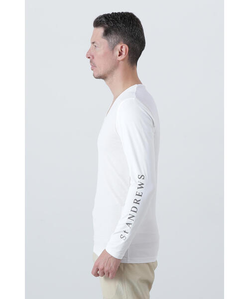St ANDREWS(セントアンドリュース)の「【St ANDREWS】ツインコットUV×SUNPROFITメッシュ長袖Uネックカットソー (MENS)(Tシャツ/カットソー・メンズ・ホワイト・L/M)」の10枚目の写真
