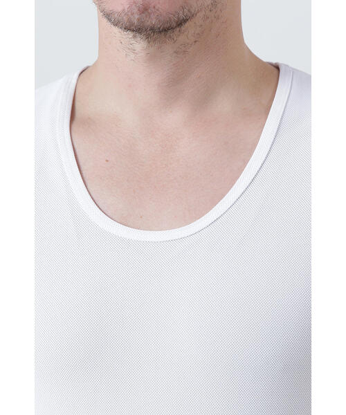 St ANDREWS(セントアンドリュース)の「【St ANDREWS】ツインコットUV×SUNPROFITメッシュ長袖Uネックカットソー (MENS)(Tシャツ/カットソー・メンズ・ホワイト・L/M)」の12枚目の写真