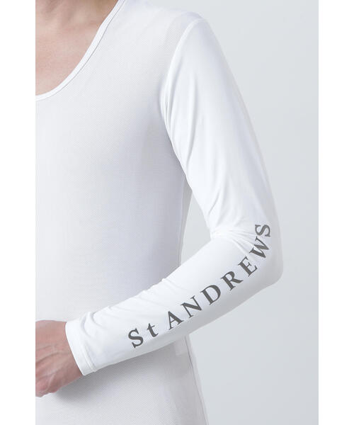 St ANDREWS(セントアンドリュース)の「【St ANDREWS】ツインコットUV×SUNPROFITメッシュ長袖Uネックカットソー (MENS)(Tシャツ/カットソー・メンズ・ホワイト・L/M)」の13枚目の写真