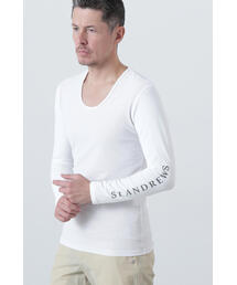 【St ANDREWS】ツインコットUV×SUNPROFITメッシュ長袖Uネックカットソー (MENS)