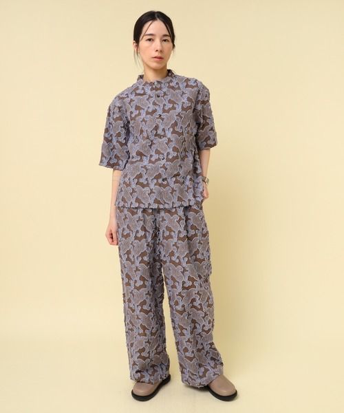 R4337 ペイズリーカットJQパンツ 