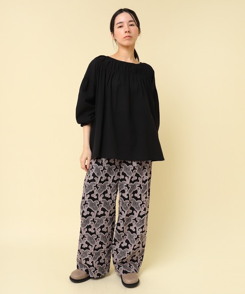 RNA-N(アールエヌエーエヌ)の「R4337 ペイズリーカットJQパンツ(その他パンツ・レディース・ブラック/グレイッシュベージュ/オフホワイト・FREE)」の14枚目の写真