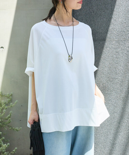 RIVE DROITE(リヴドロワ)の「【着心地抜群】ポンチョカットソー(Tシャツ/カットソー・レディース・ブラック/ブラウン/オフホワイト・FREE)」の4枚目の写真