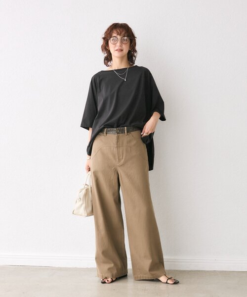 RIVE DROITE(リヴドロワ)の「【着心地抜群】ポンチョカットソー(Tシャツ/カットソー・レディース・ブラック/ブラウン/オフホワイト・FREE)」の22枚目の写真