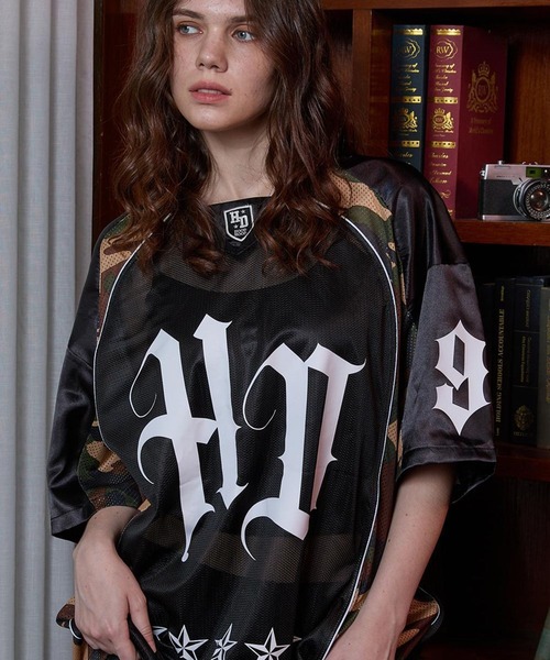 HOODHOOD（フッドフッド）の「【UNISEX】HOODHOOD／CAMOメッシュT（Tシャツ/カットソー・レディース・カーキ/ホワイト/ブラック・LARGE/MEDIUM）」の12枚目の写真