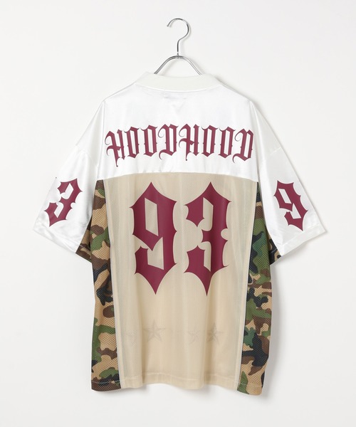 【HOODHOOD】HDカモフラージュ半袖T 3色 セール】【UNISEX】HOODHOOD／CAMOメッシュT（Tシャツ