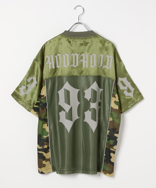 【HOODHOOD】HDカモフラージュ半袖T 3色 セール】【UNISEX】HOODHOOD／CAMOメッシュT（Tシャツ