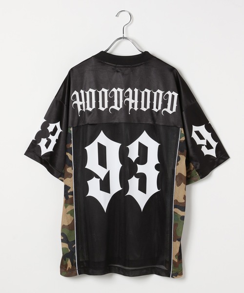 【HOODHOOD】HDカモフラージュ半袖T 3色 セール】【UNISEX】HOODHOOD／CAMOメッシュT（Tシャツ