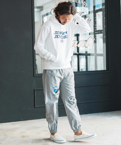 seventy seven(セブンティセブン)の「mpa3772-middle onz sweat P-O hoodie(77universe) パーカー(パーカー・メンズ・ホワイト/ブラック/アッシュ・S/M/L/XL)」の8枚目の写真