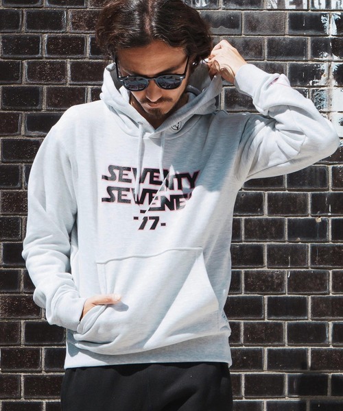 seventy seven(セブンティセブン)の「mpa3772-middle onz sweat P-O hoodie(77universe) パーカー(パーカー・メンズ・ホワイト/ブラック/アッシュ・S/M/L/XL)」の10枚目の写真