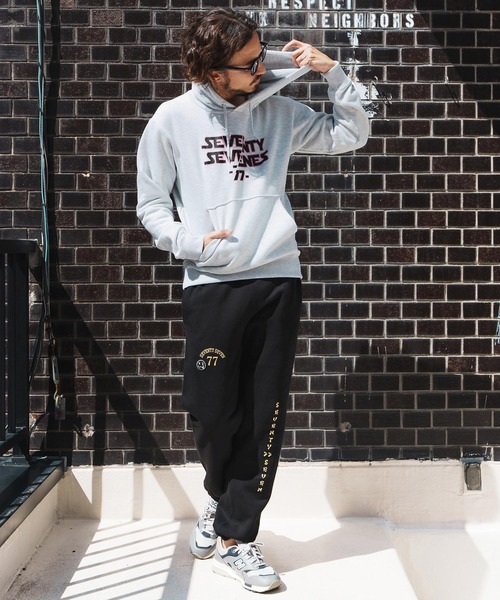 seventy seven(セブンティセブン)の「mpa3772-middle onz sweat P-O hoodie(77universe) パーカー(パーカー・メンズ・ホワイト/ブラック/アッシュ・S/M/L/XL)」の14枚目の写真